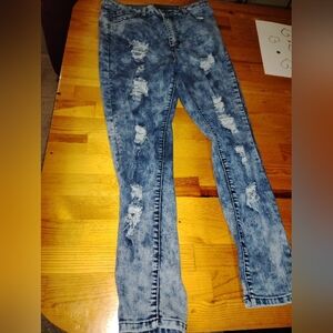Rue21 Light Blue Distressed Skinny Jeans